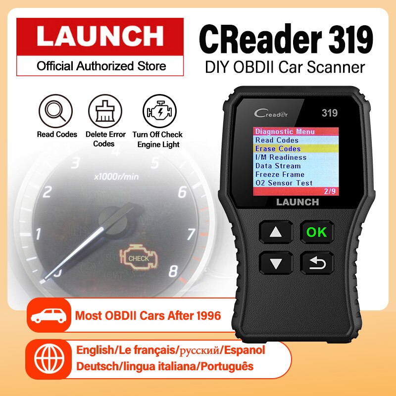Launch-X431 Creader 319 CR319 ڵ ڵ  OBD2 ĳ..